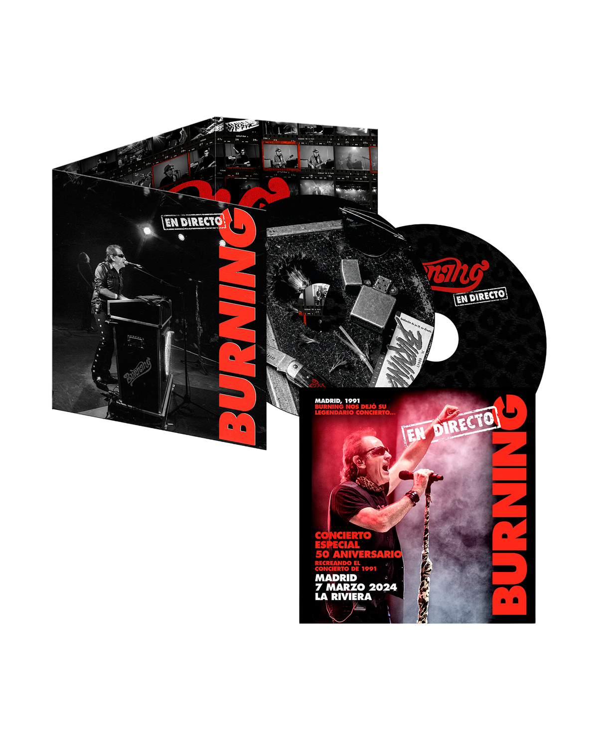 Burning - 2CD + Postal Firmada "En directo-50 aniversario"