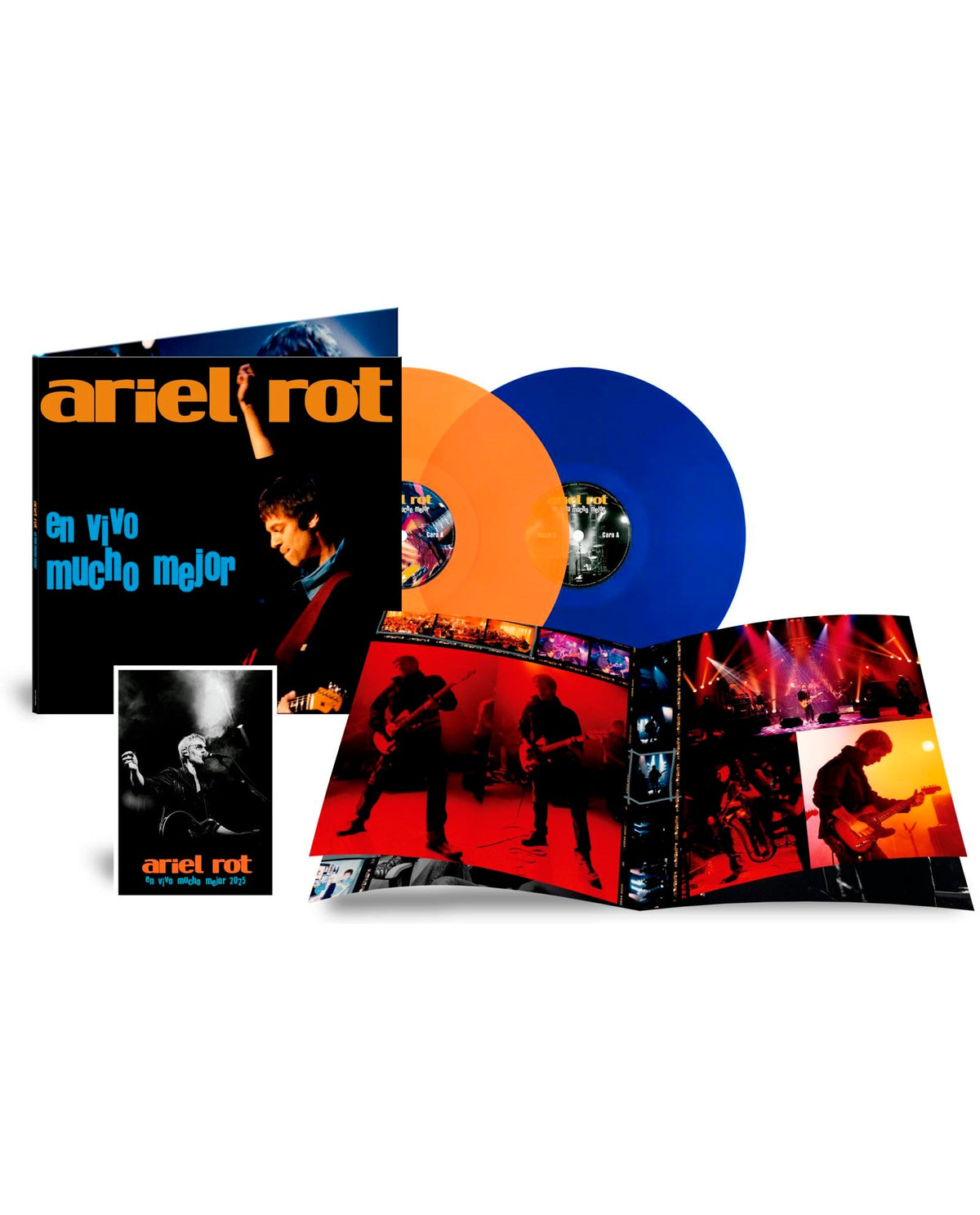 Ariel Rot - 2LP Vinilo Azul/Naranja "En vivo mucho mejor" FIRMADO - D2fy · Rocktud - Rocktud
