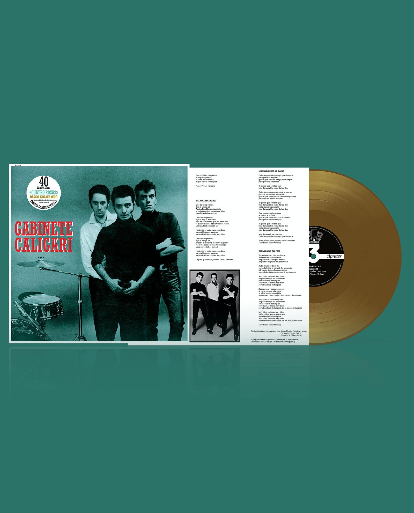 Gabinete Caligari - Mini LP Vinilo Oro "Cuatro rosas" (Edición 40 aniversario) - D2fy · Rocktud - Rocktud