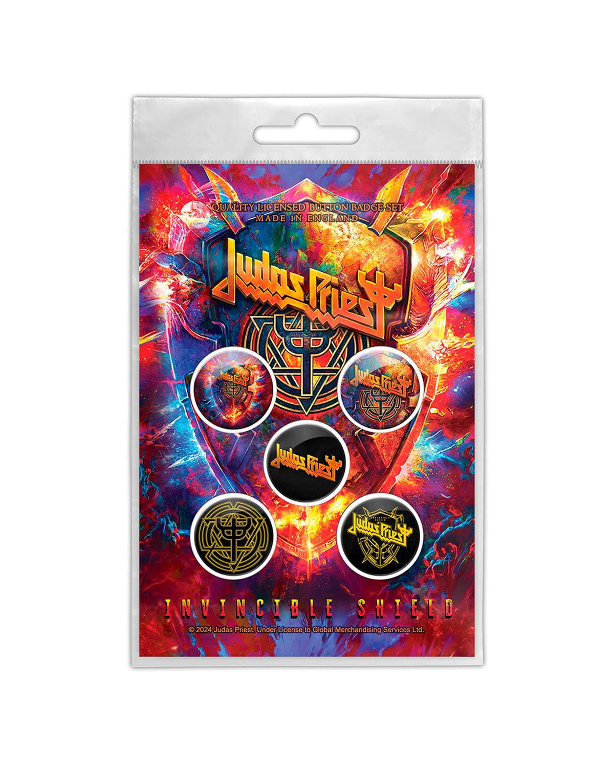 Judas Priest - Pack de chapas "Invincible Shield" - D2fy · Rocktud - Rocktud