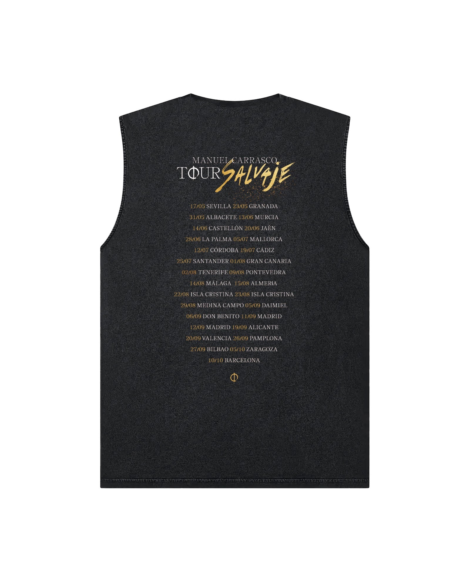 Manuel Carrasco - Camiseta Sin Mangas "Tour Salvaje" Negro Vintage - D2fy · Rocktud - Manuel Carrasco