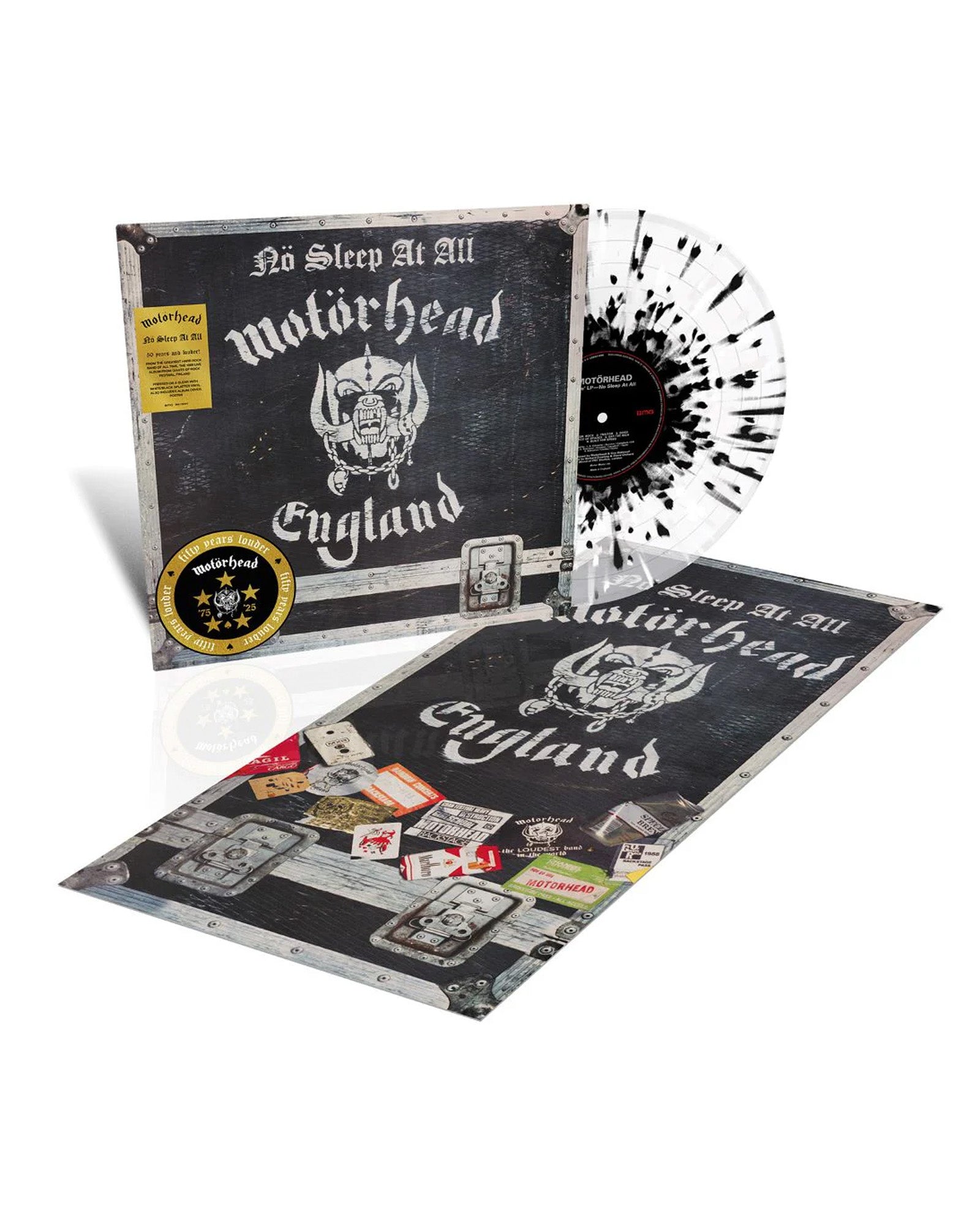 Motörhead - LP Vinilo Splatter Negro y Blanco "No Sleep At All (50th Anniversary Edition)" - D2fy · Rocktud - Rocktud