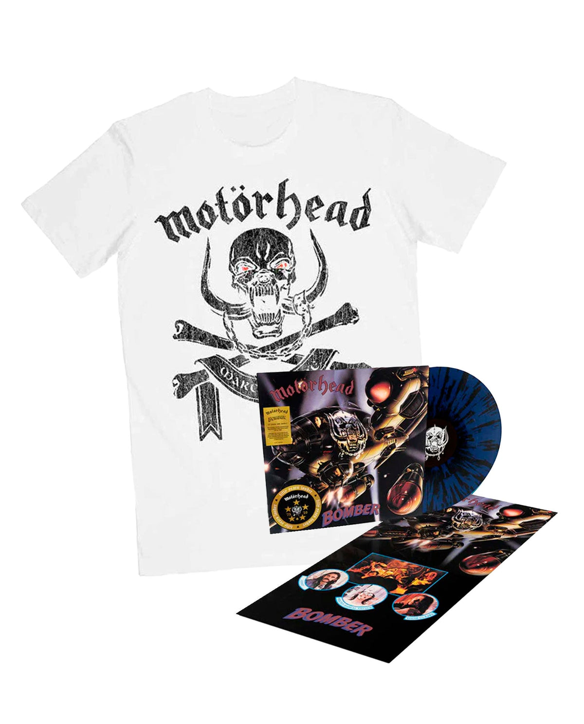 Motörhead - Pack LP Vinilo "Bomber (50th Anniversary) (Dark Blue & Black Splatter Colour Vinyl With Poster)" - D2fy · Rocktud - D2fy · Rocktud