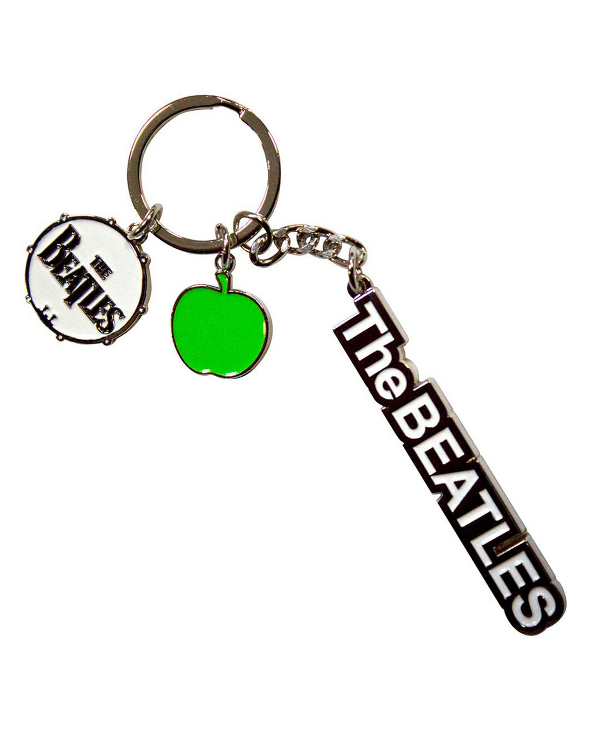 The Beatles - Llavero "Text Logo Drop T Drum & Apple Charms" - D2fy · Rocktud - Rocktud