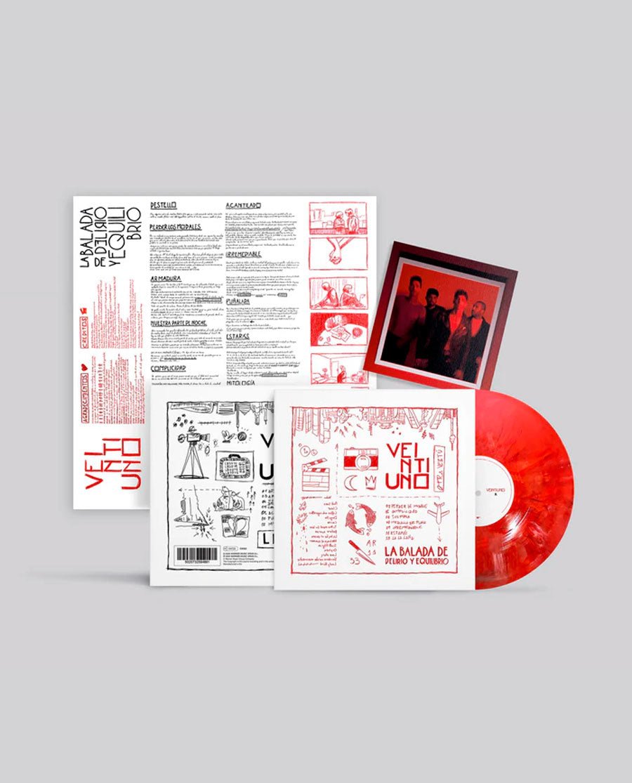Veintiuno - LP Vinilo Rojo + Postal FIRMADA "La balada de Delirio y Equilibrio" - D2fy · Rocktud - Veintiuno