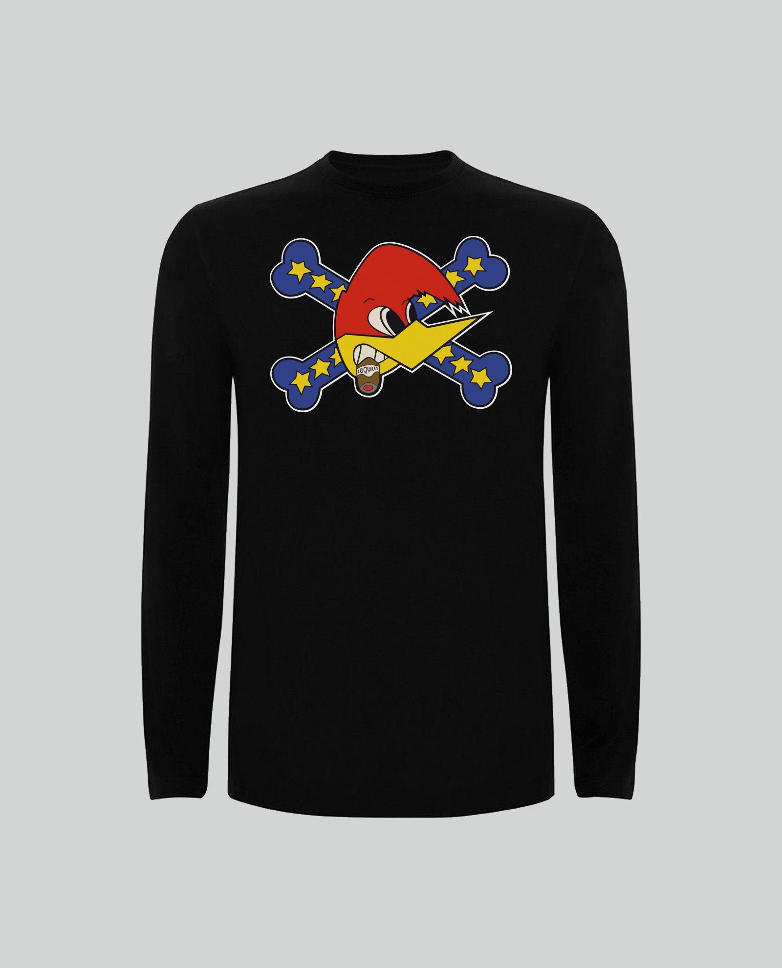 Camiseta Loquillo Manga larga - Negra - Rocktud - Loquillo