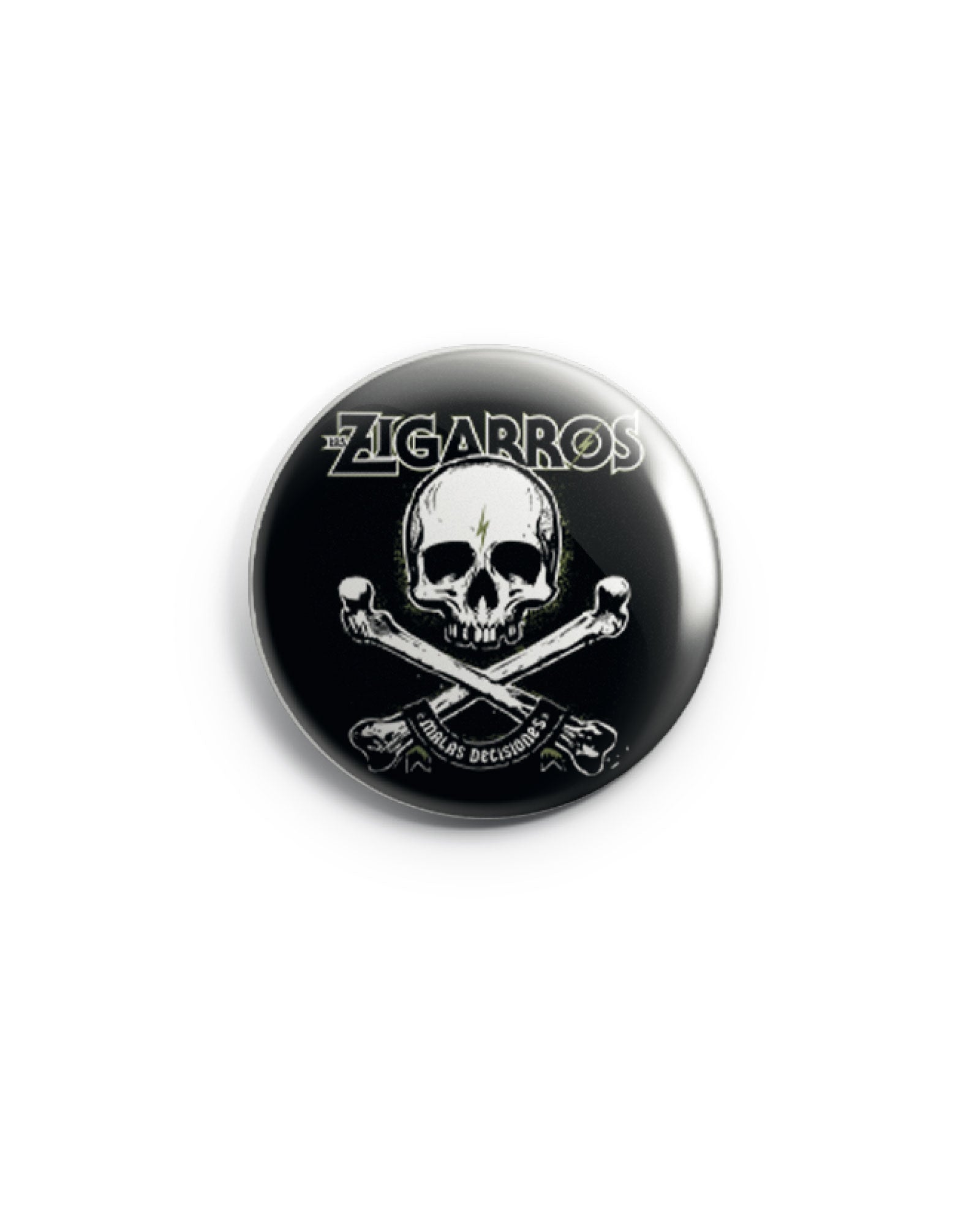 Chapa "Calavera" - Los Zigarros 38mm - Rocktud - Los Zigarros