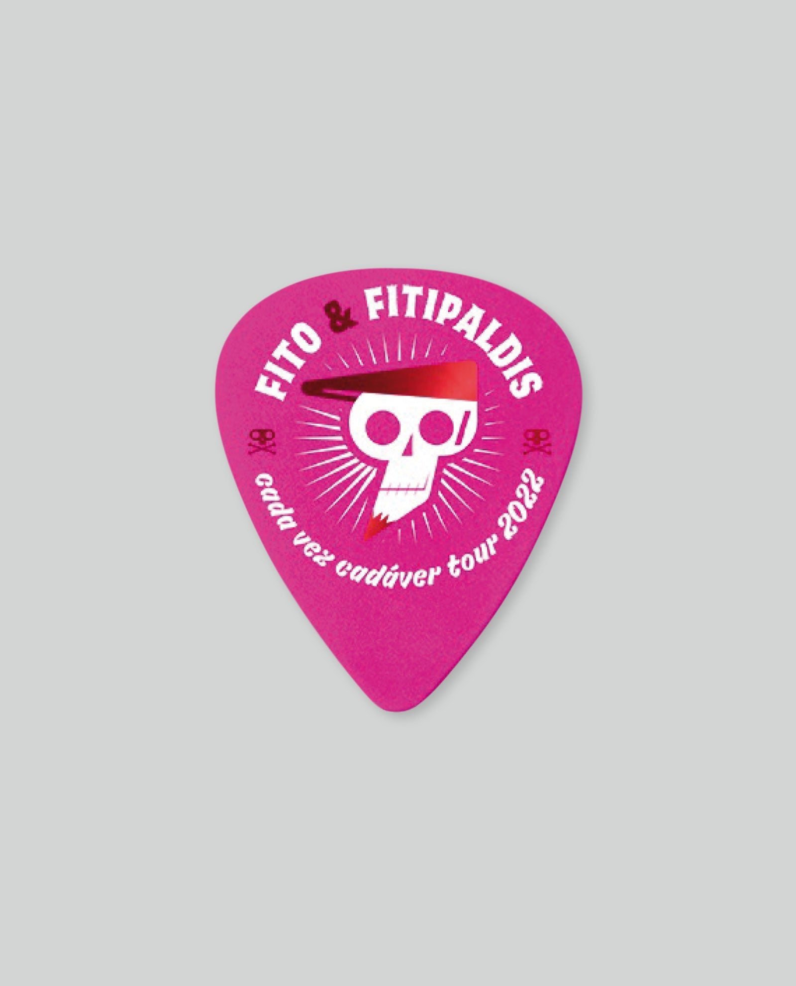 Púa "Cada vez cadáver tour 2022" Rosa - Fito & Fitipaldis - Rocktud - Fito y Fitipaldis