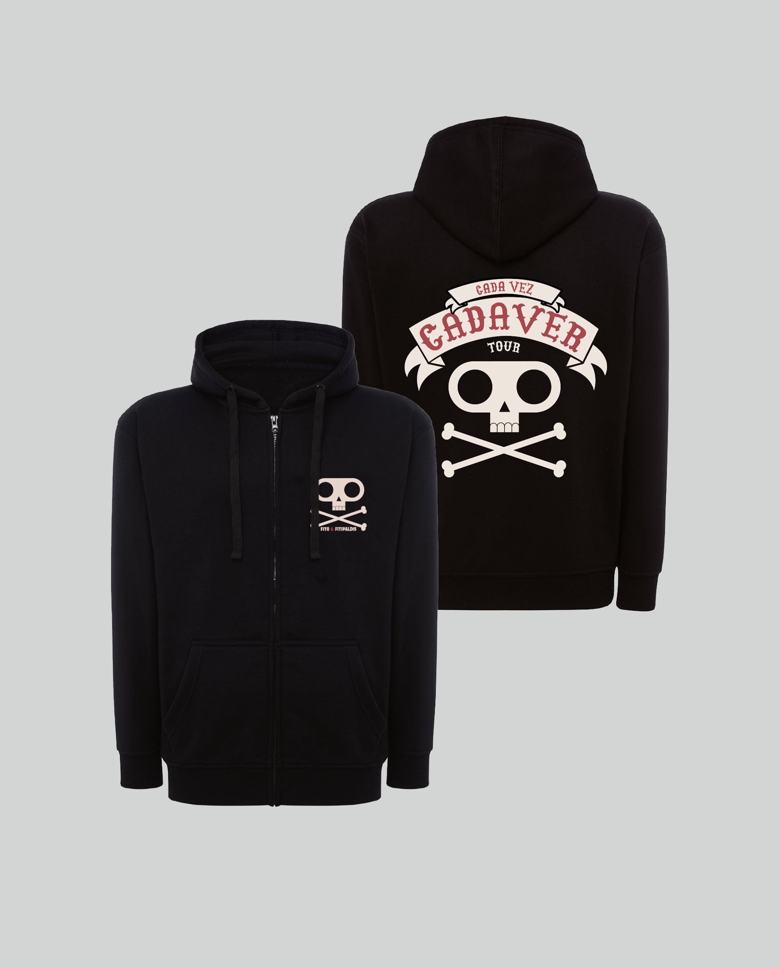Sudadera Capucha Cada Vez Cadáver Unisex - Negra - Rocktud - Fito y Fitipaldis