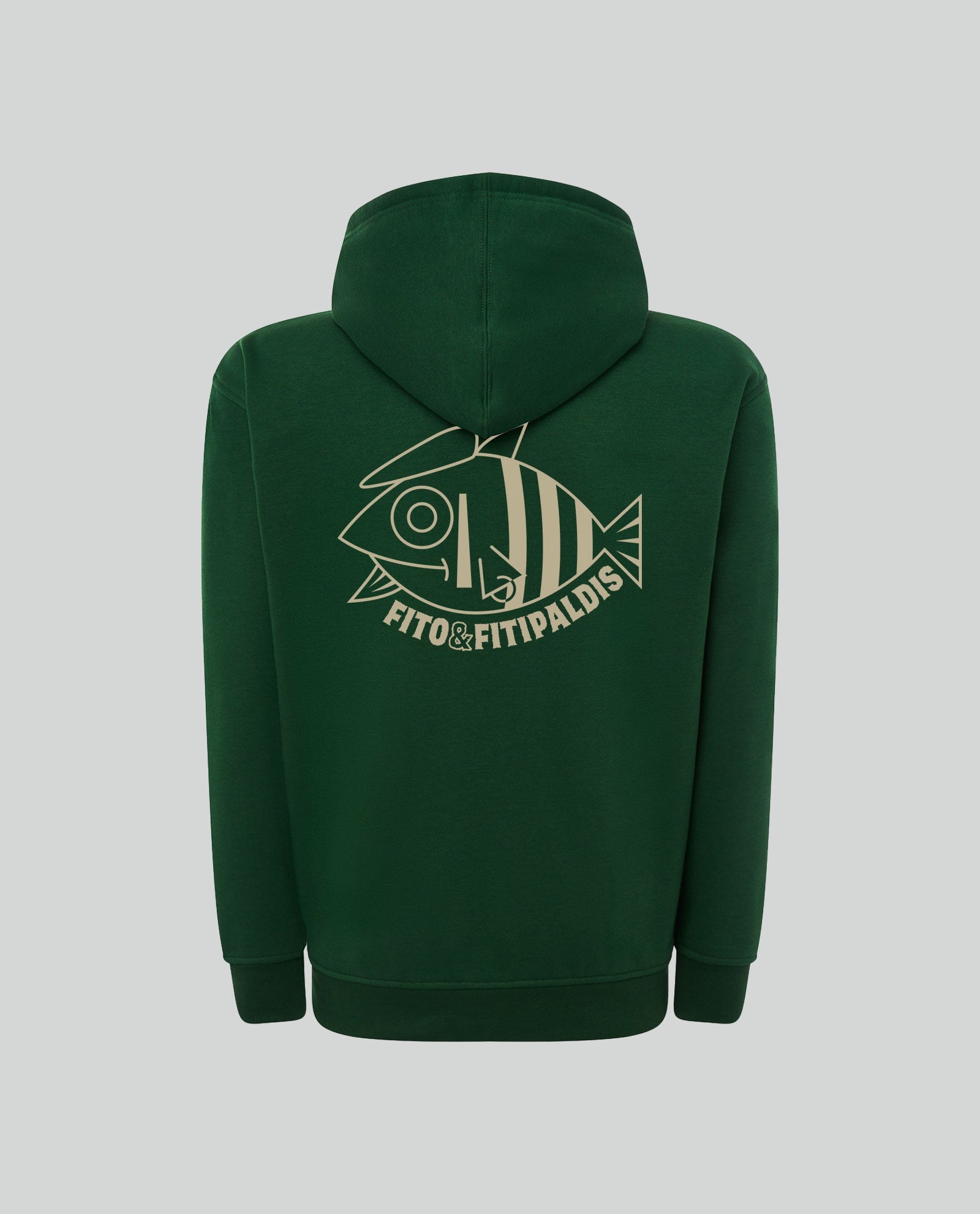 Sudadera capucha y cremallera "Pez Edición Teatros" Unisex - Verde - Rocktud - Fito y Fitipaldis