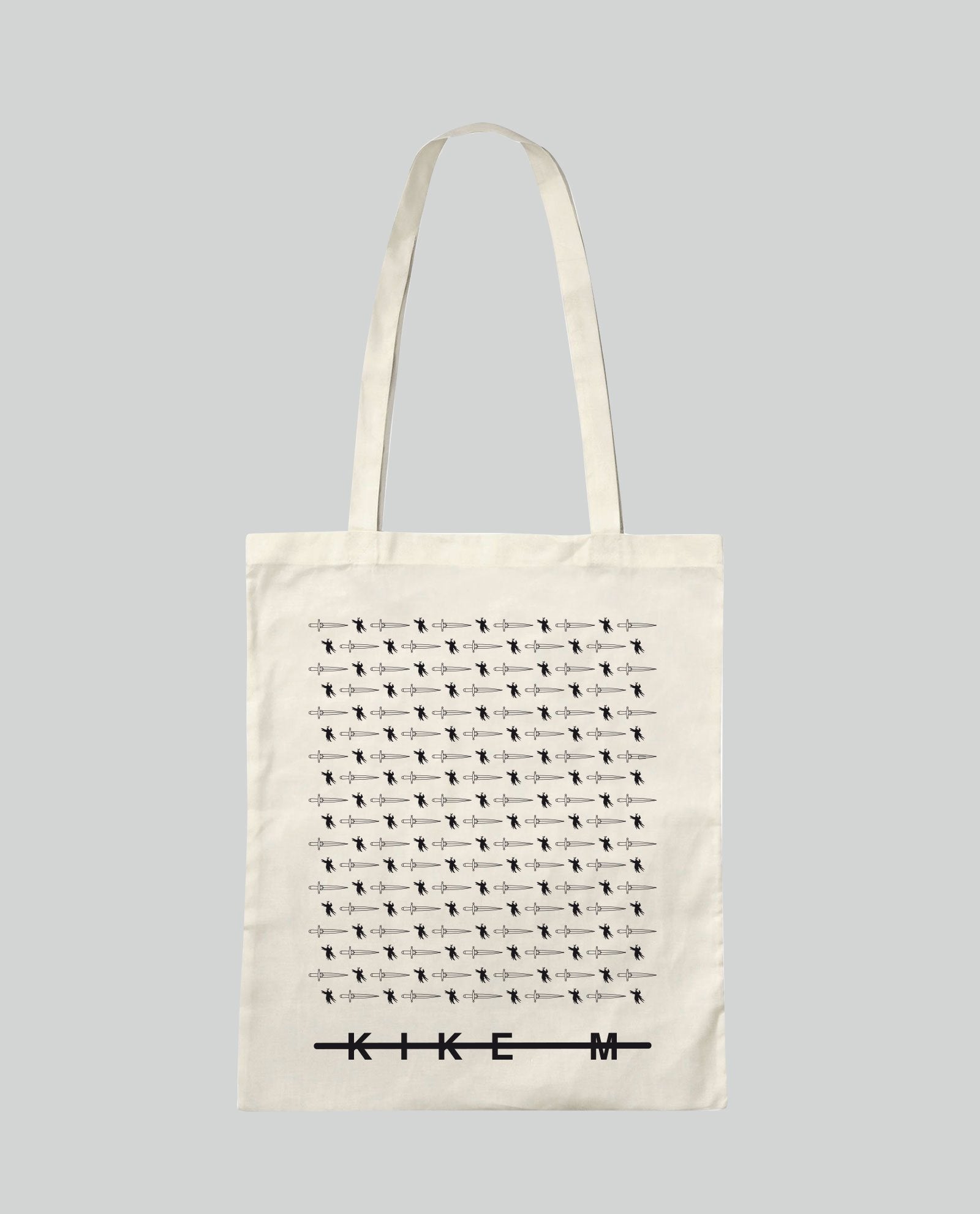 Tote Bag "Puñales" Blanca - KIKE M - Rocktud - Metales Preciosos