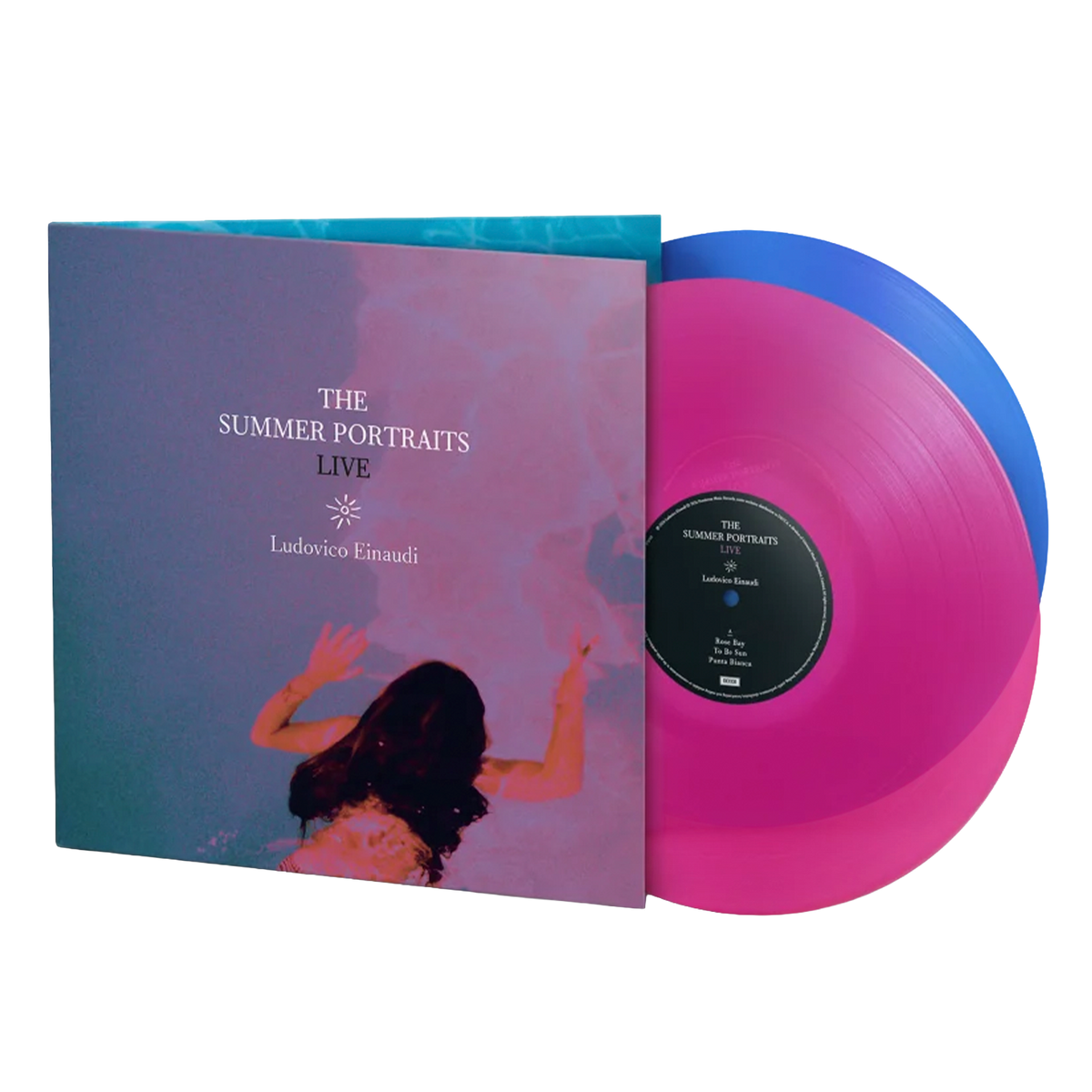 Ludovico Einaudi - LP Vinilo Azul y Rosa Transparente "The Summer Portraits Live"