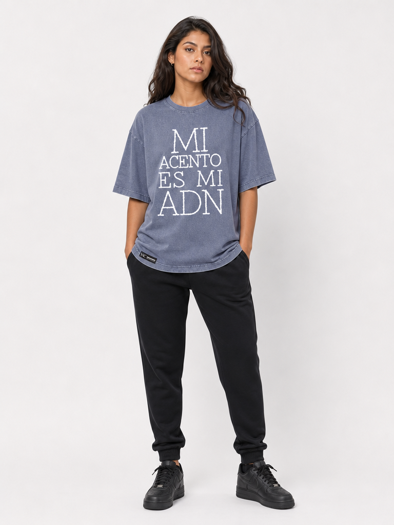Manuel Carrasco - Camiseta Unisex "Mi Acento" Azul Vintage