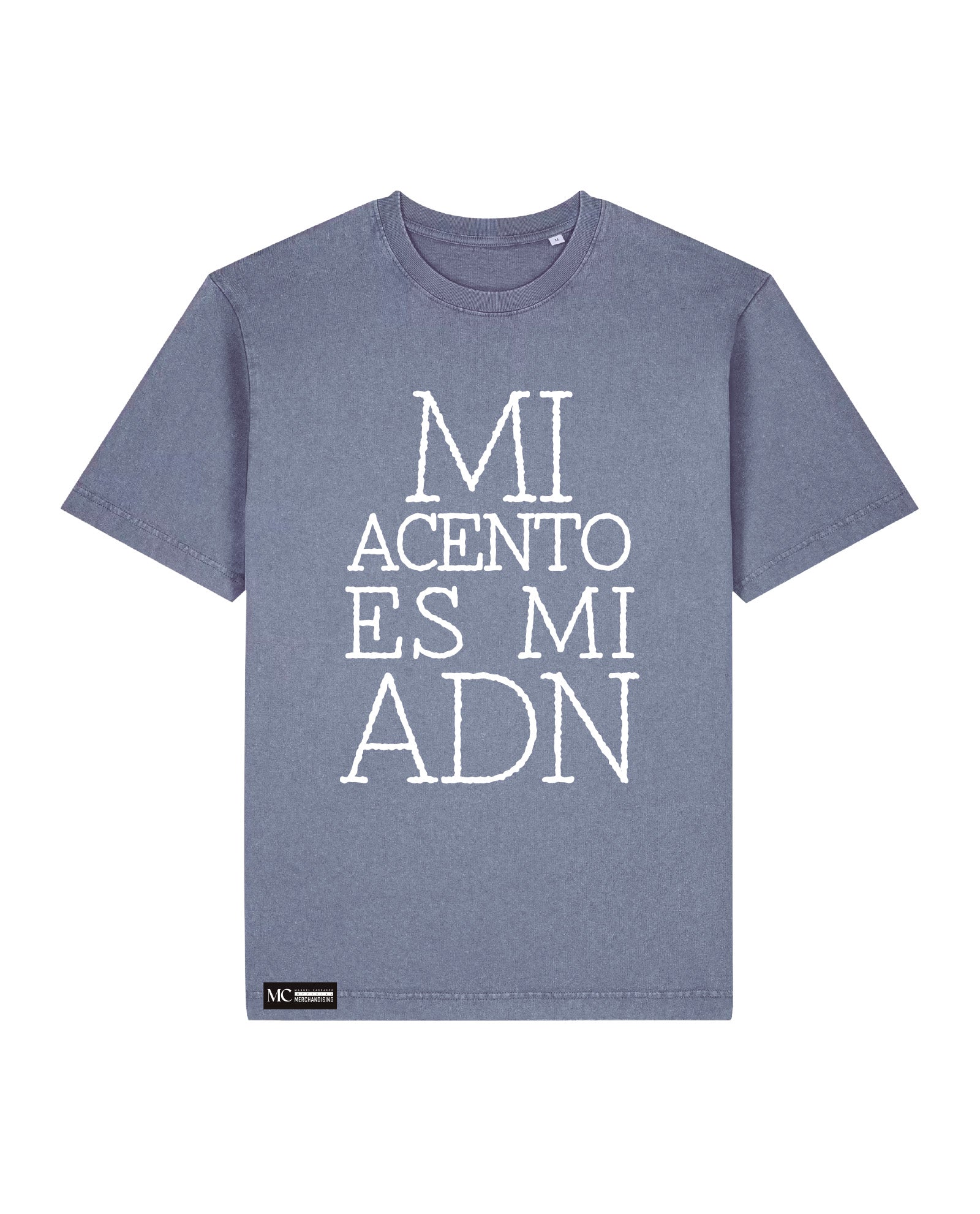 Manuel Carrasco - Camiseta Unisex "Mi Acento" Azul Vintage