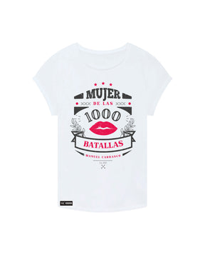 Manuel Carrasco - Camiseta Chica "1000 Batallas" Blanca