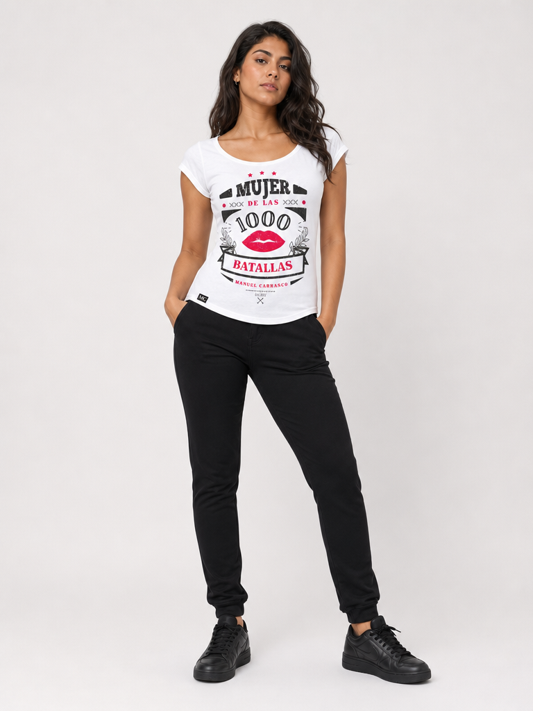 Manuel Carrasco - Camiseta Chica "1000 Batallas" Blanca