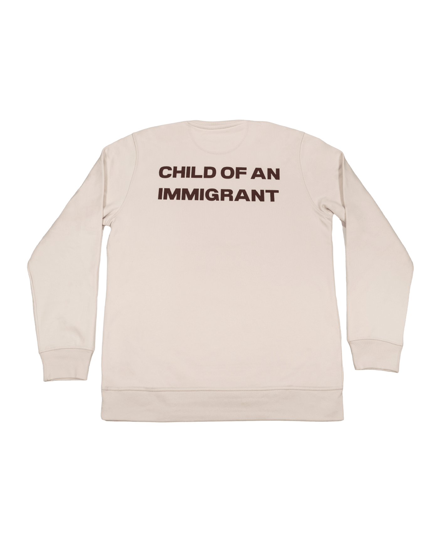 Abhir - Sudadera Crewneck «Hijx de un inmigrante» Blanco Marfil - D2fy - Direct To Fans - ABHIR