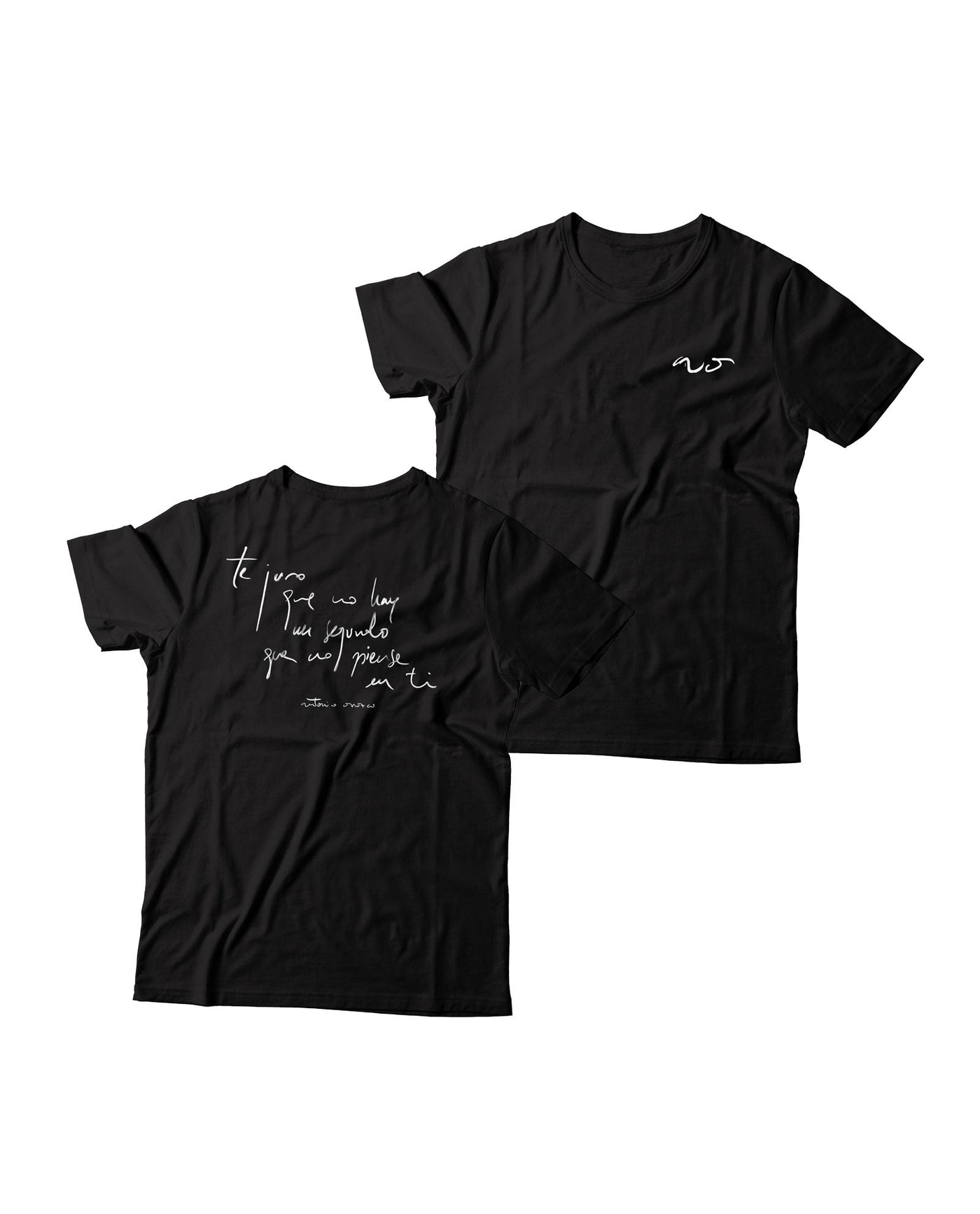 Antonio Orozco - Camiseta "Te juro que no hay segundo que no piense en ti - Manuscrito" - D2fy · Rocktud - Antonio Orozco