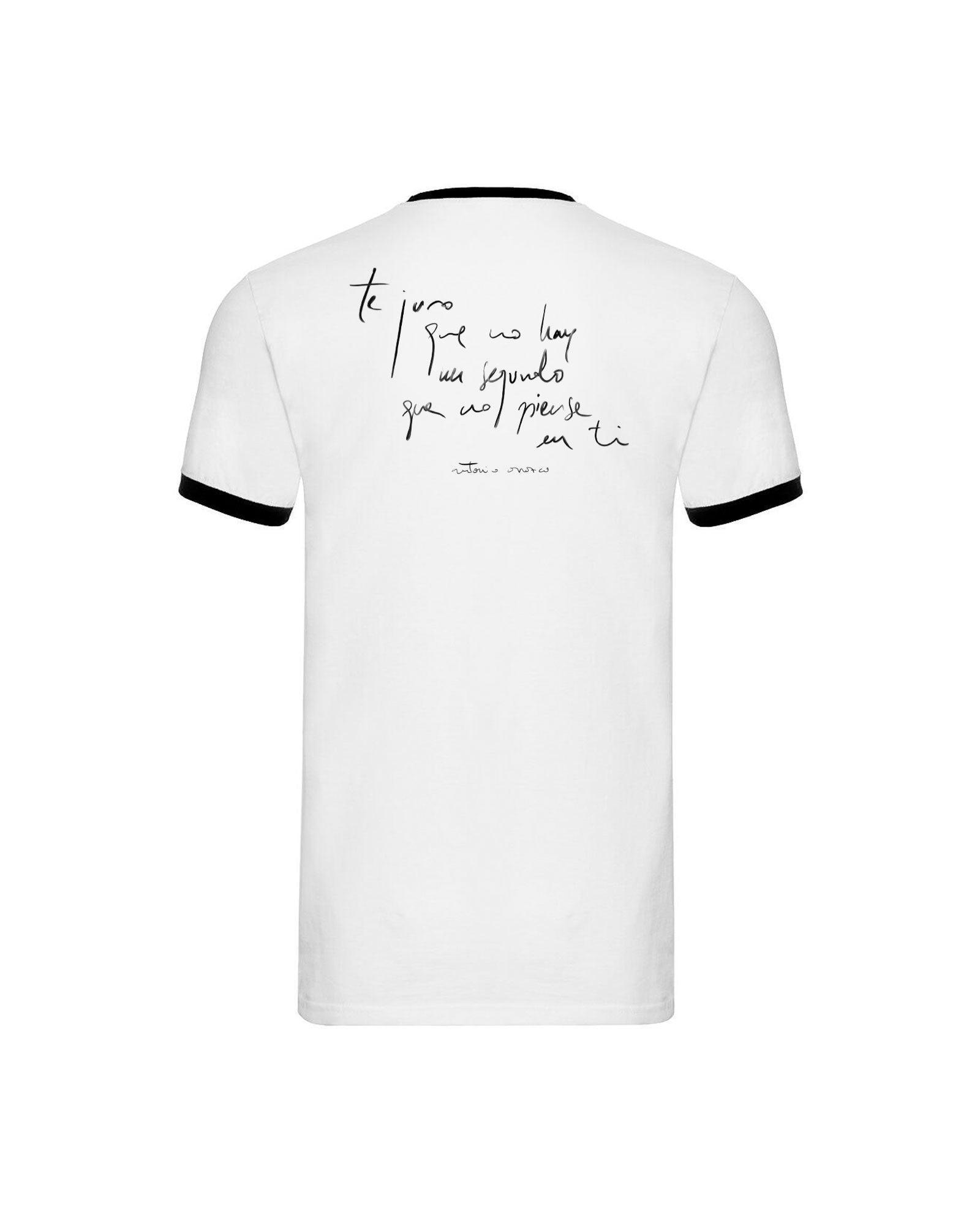 Antonio Orozco - Camiseta "Te juro que no hay segundo que no piense en ti - Manuscrito" - D2fy · Rocktud - Antonio Orozco