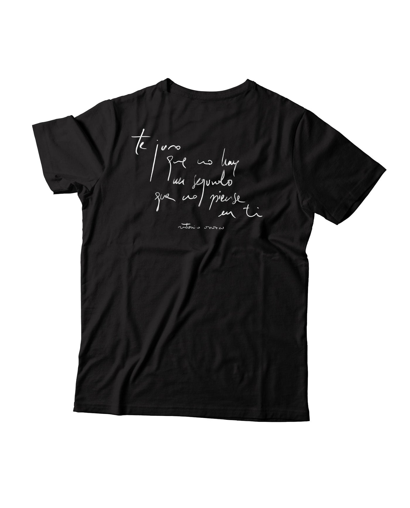Antonio Orozco - Camiseta "Te juro que no hay segundo que no piense en ti - Manuscrito" - D2fy · Rocktud - Antonio Orozco