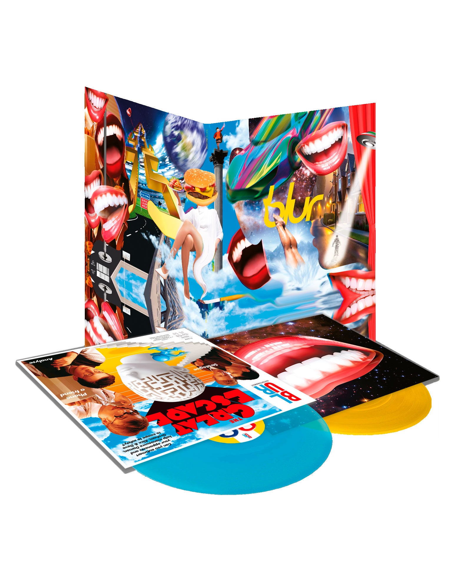 Blur - 2LP Vinilo azul y amarillo "The Great Escape (30th Anniversary Edition)"