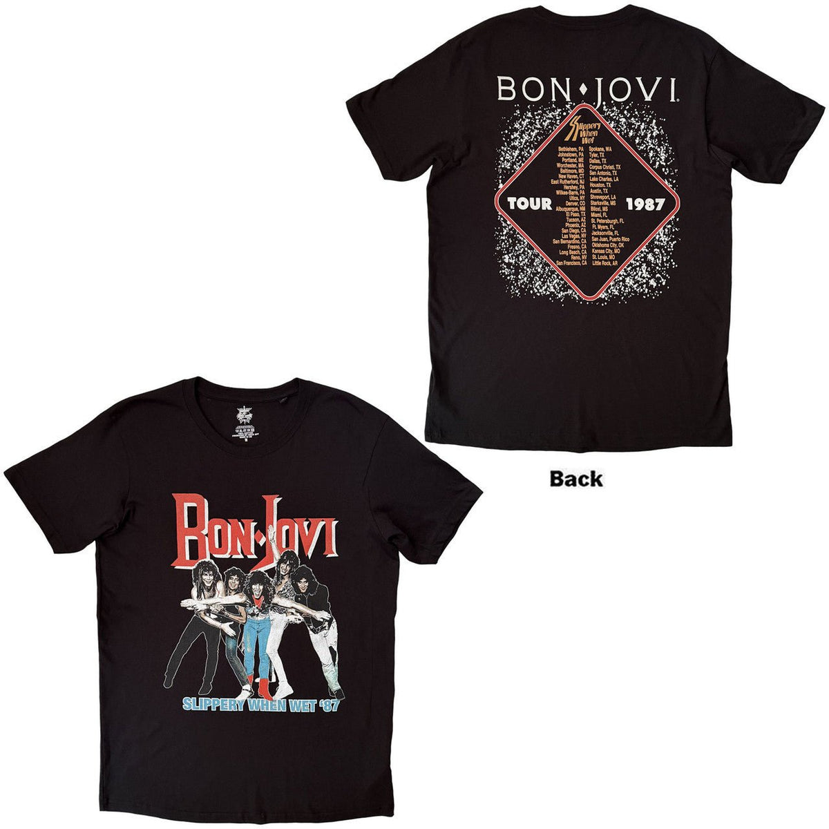 Bon Jovi - Camiseta "Slippery When Wet '87" Unisex - D2fy - Direct To Fans - Bon Jovi