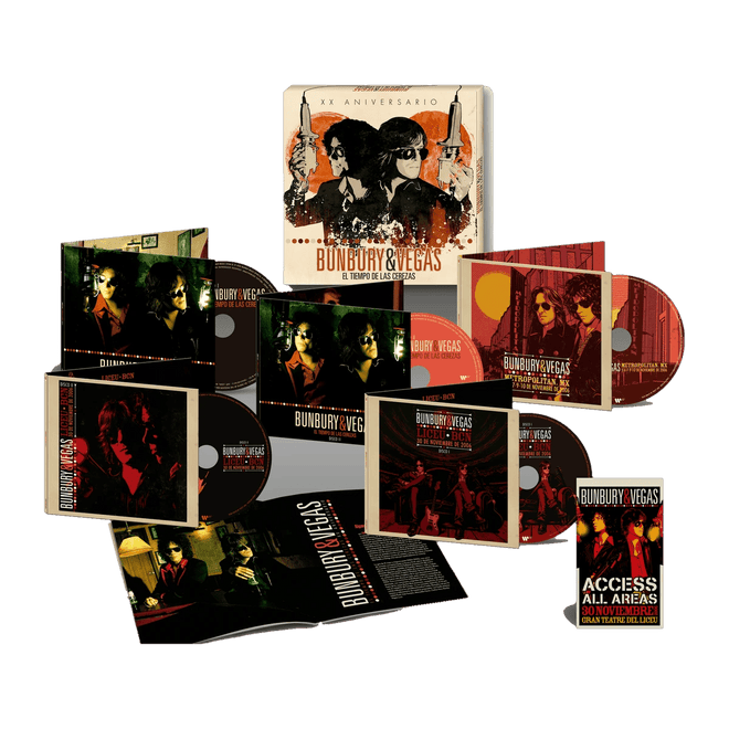 Bunbury y Vegas - Box 5CD + Libro + Pase "El tiempo de las cerezas (XX Aniversario)" - D2fy - Direct To Fans - Bunbury