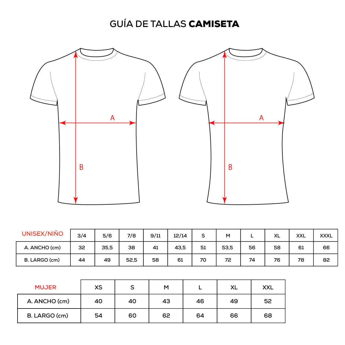 Guía de tallas