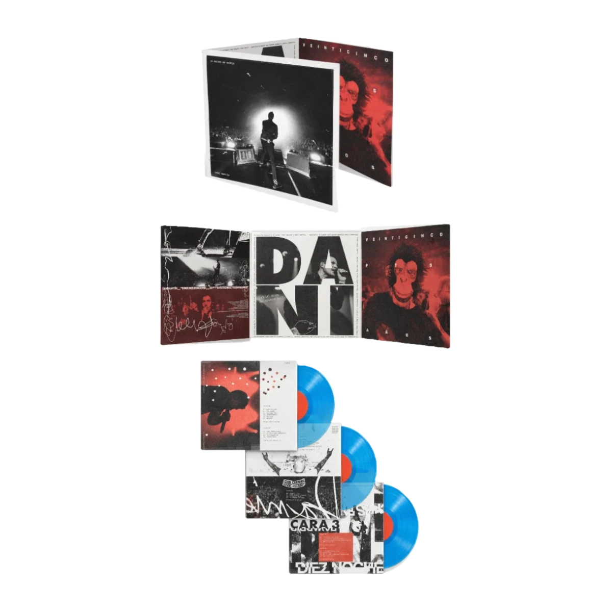 Dani Martín - 3LP Vinilo Color Azul "10 Noches en Madrid - 25 P*t*s Años (Directo en Madrid)" (Ed. Limitada)