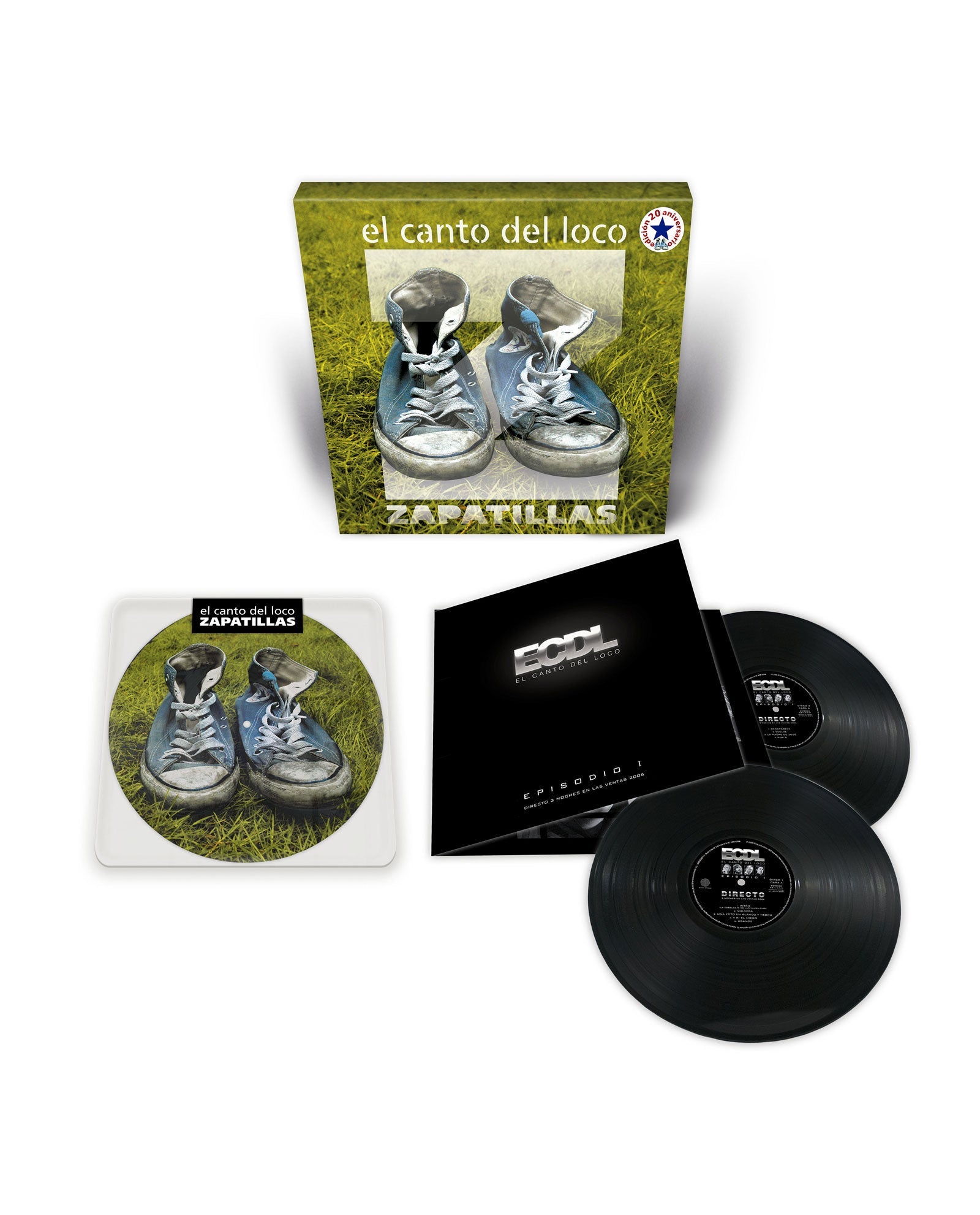 El Canto del Loco - Caja edición Limitada numerada 2LP + Picture Disc "Zapatillas 20 Aniversario" - D2fy · Rocktud - D2fy