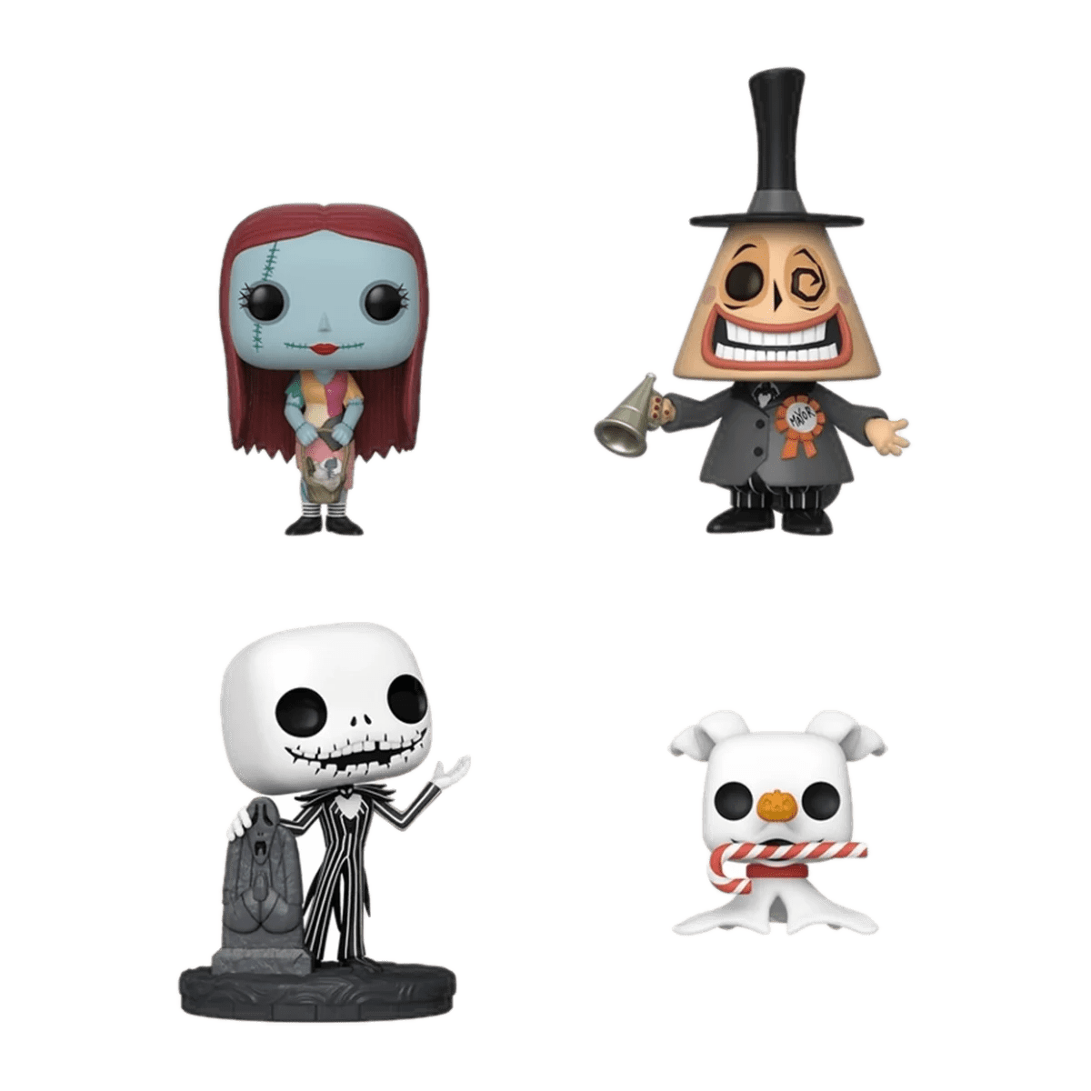 Funko Pop! 4-Pack Sally, Mayor, Jack Skellington & Zero - Pesadilla antes de Navidad - D2fy - Direct To Fans - Pesadilla antes de Navidad