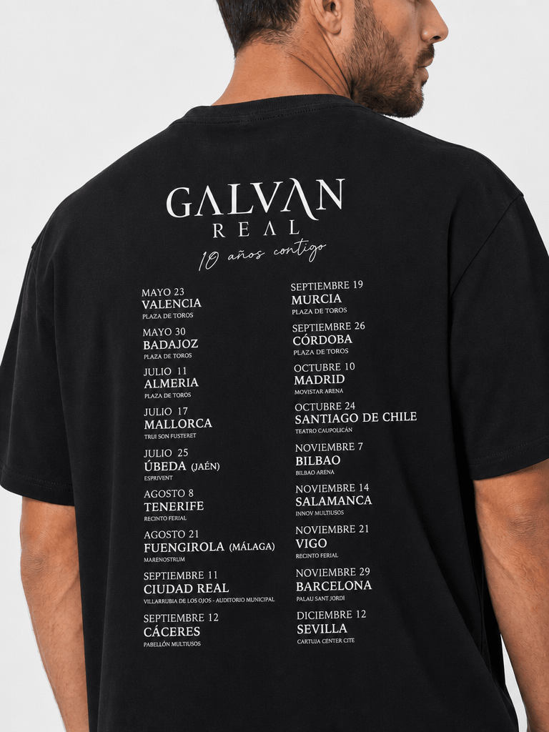 Galván Real - Camiseta "Gira 10 años contigo" Unisex - D2fy - Direct To Fans - Galván Real