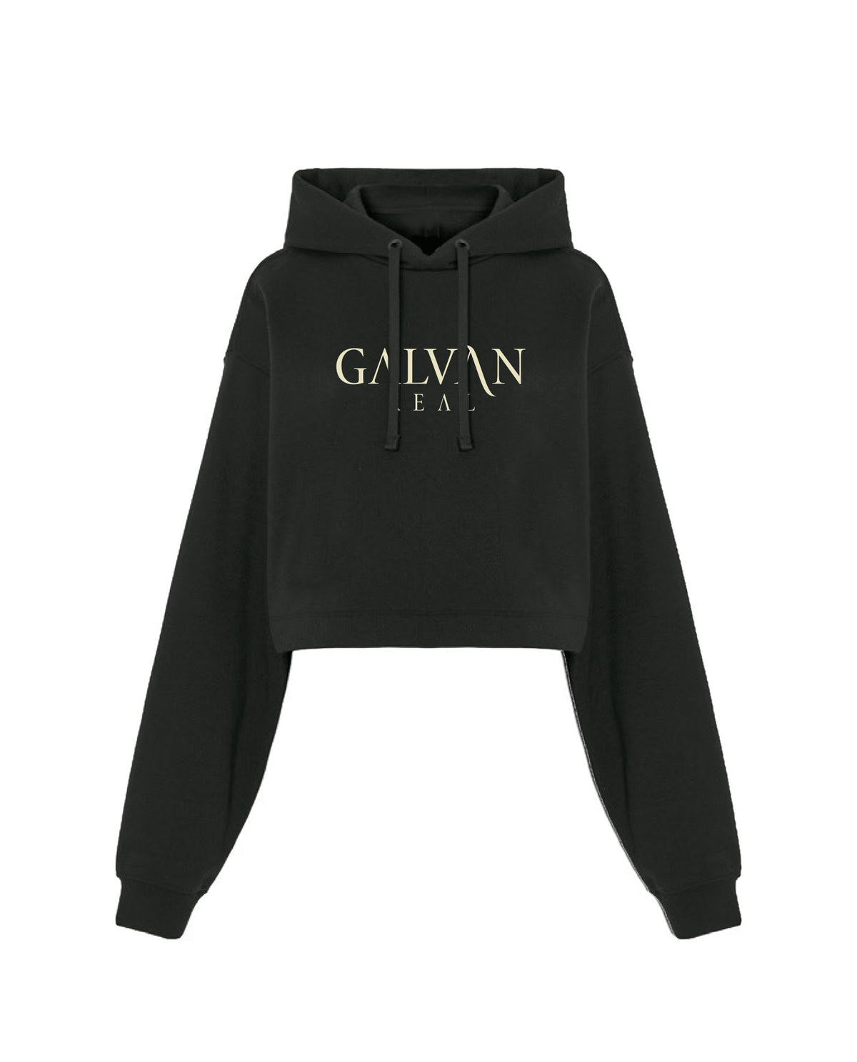 Galván Real - Sudadera Capucha Crop Top "Maldita Locura" Mujer
