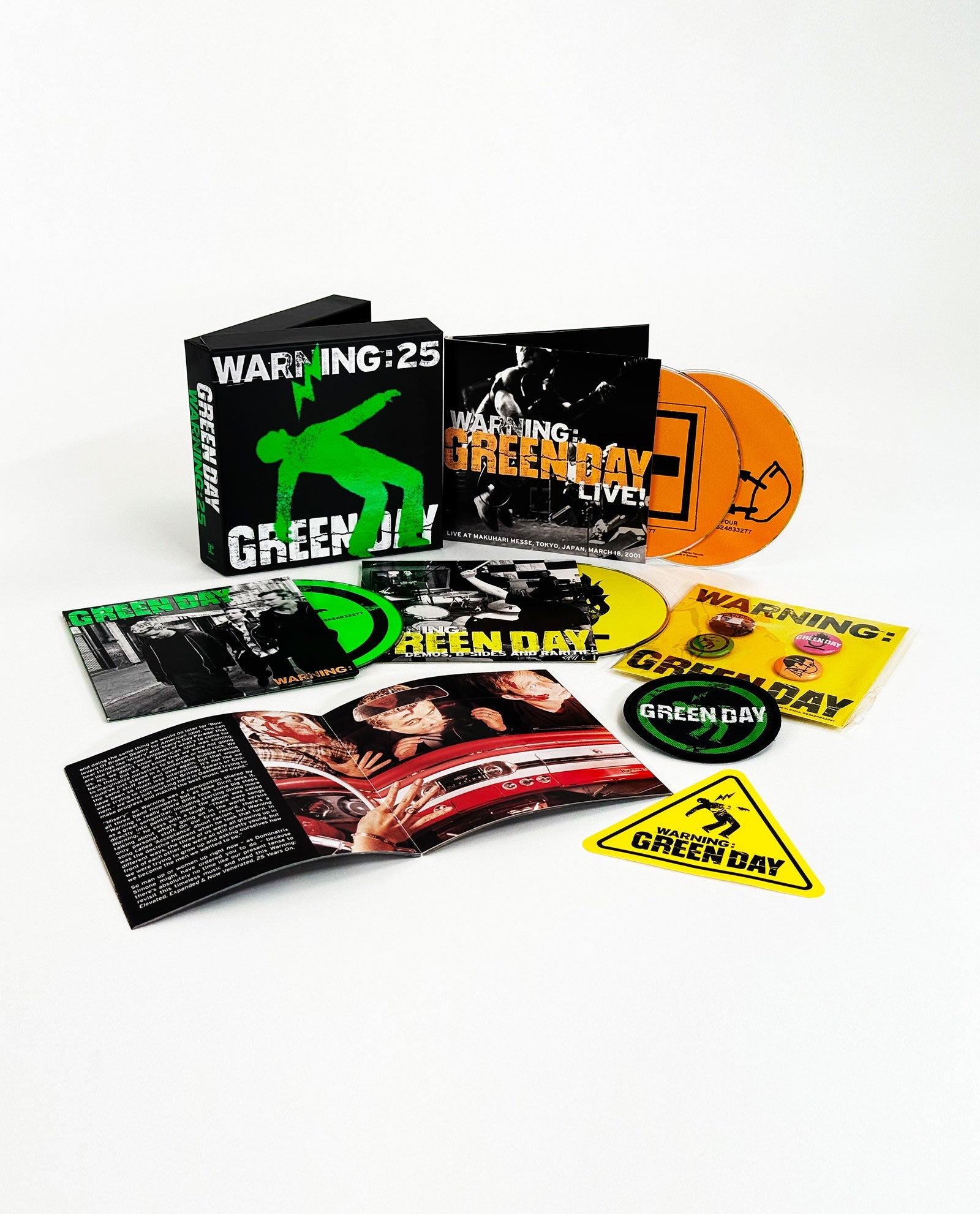 Green Day - Box 4CD+LIBRETO+PARCHE+BOTONES+PEGATINA "Warning (25th anniversary Deluxe edition)" - D2fy · Rocktud - Rocktud