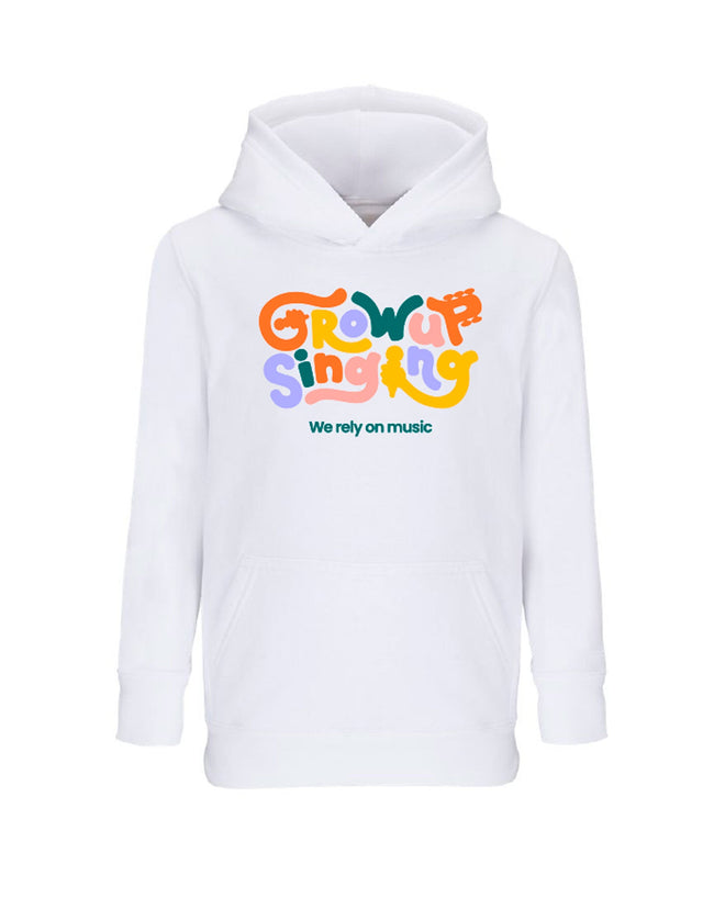 Grow Up Singing - Sudadera "Logo" Blanca Unisex - D2fy · Rocktud - Grow Up Singing