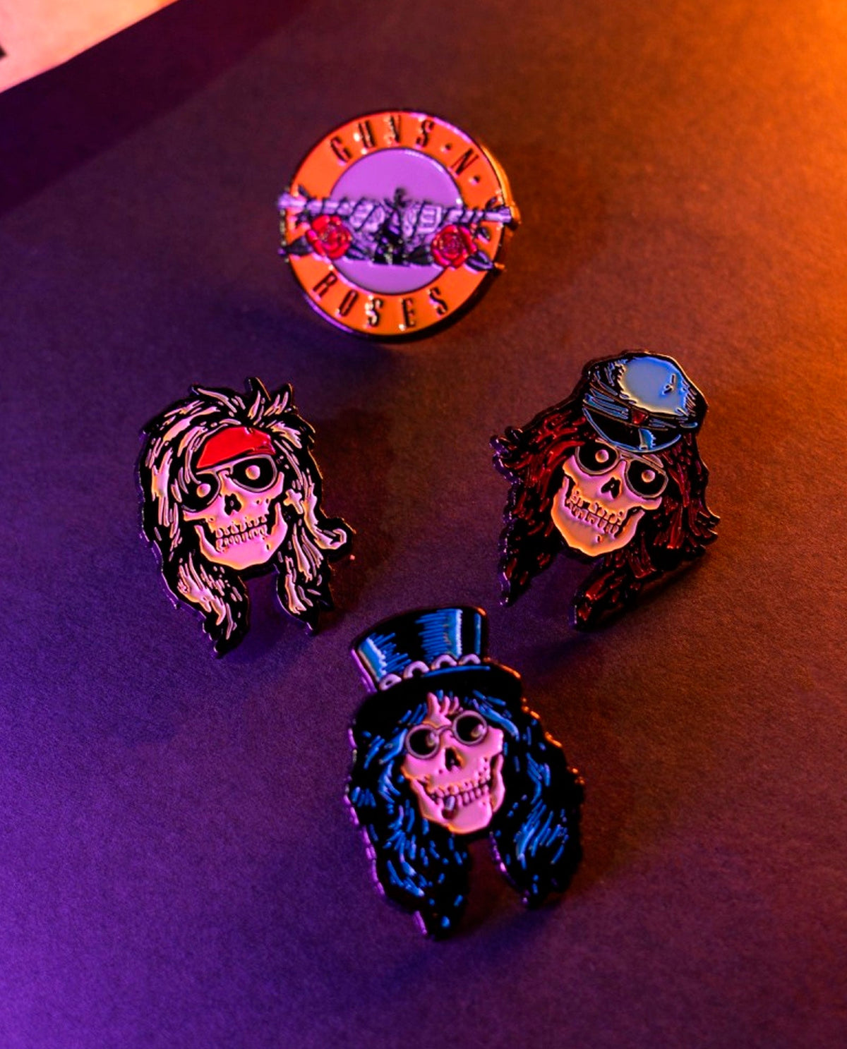 Guns n' Roses - Set 4 pins "Guns n' Roses" - D2fy · Rocktud - Rocktud