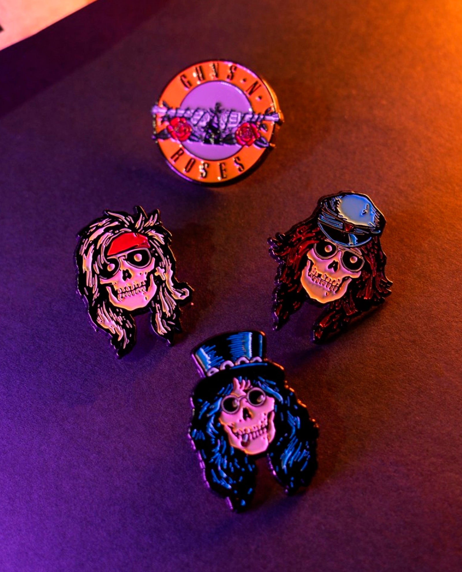 Guns n' Roses - Set 4 pins "Guns n' Roses" - D2fy · Rocktud - Rocktud