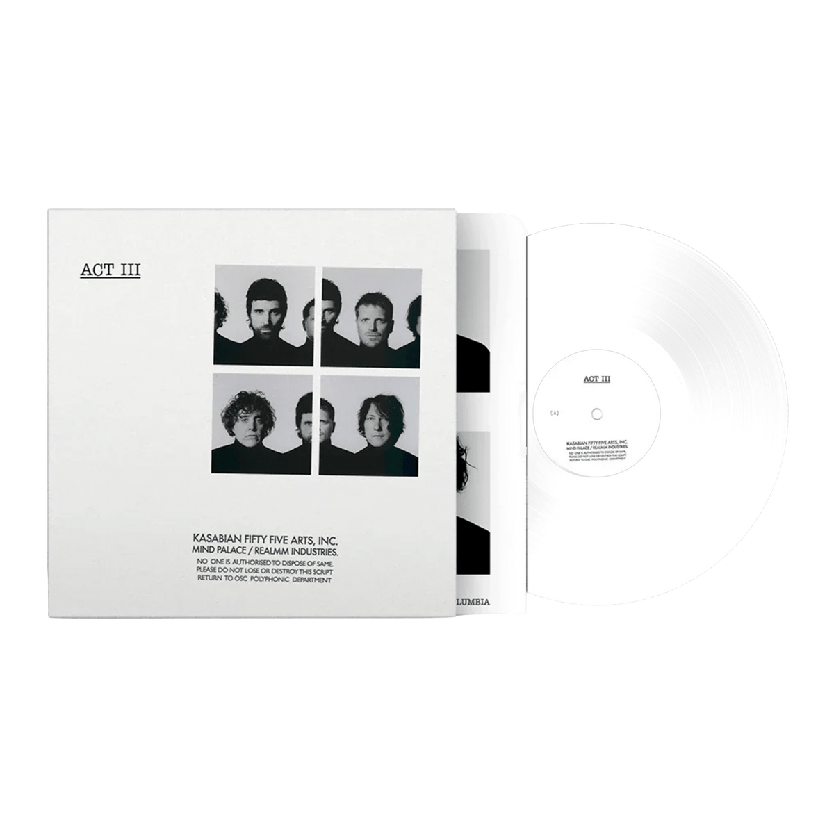 Kasabian - LP Vinilo Blanco "Act III" - D2fy - Direct To Fans - Kasabian
