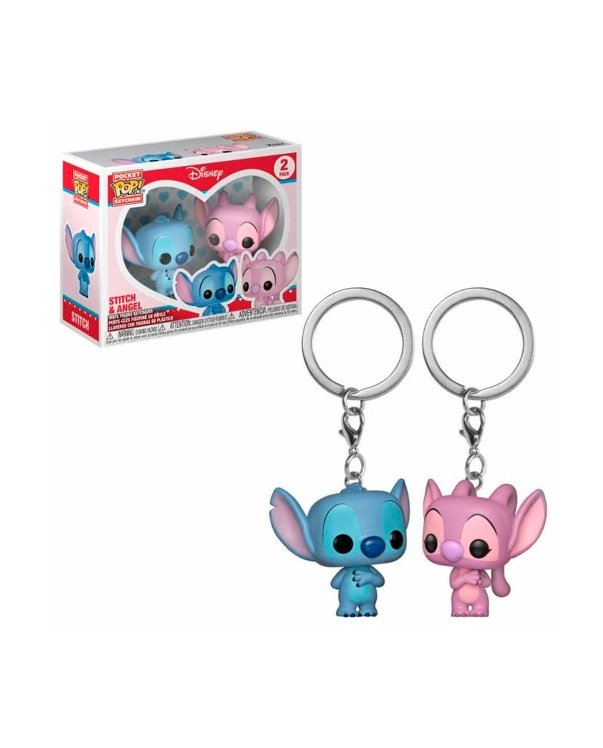 Lilo & Stitch - FUNKO POP! Llavero Stitch & Angel Disney