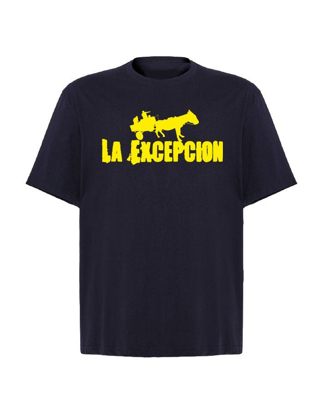 La Excepción - Camiseta Oversize Navy "Logo Amarillo" Unisex - D2fy - Direct To Fans - La Excepción