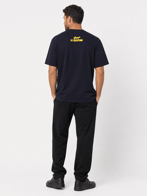 La Excepción - Camiseta Oversize Navy "Logo Amarillo" Unisex - D2fy - Direct To Fans - La Excepción