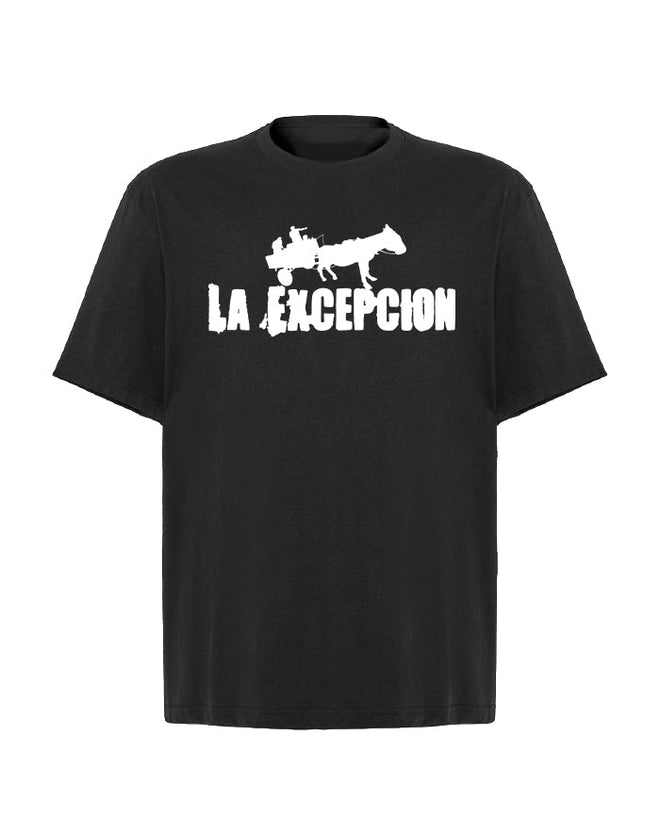 La Excepción - Camiseta Oversize Negra "Logo Blanco" Unisex - D2fy - Direct To Fans - La Excepción