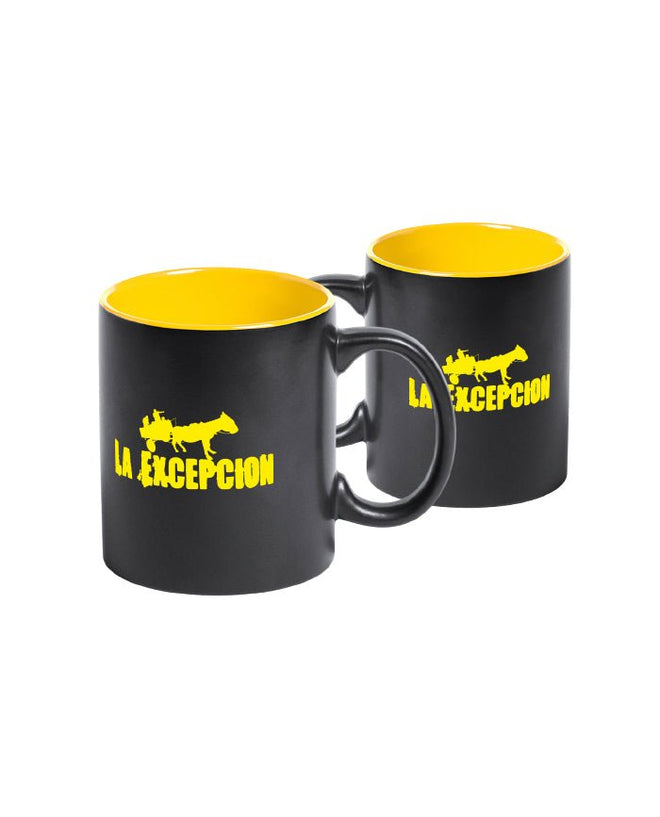 La Excepción - Taza "Logo Amarillo" Negra - D2fy - Direct To Fans - La Excepción