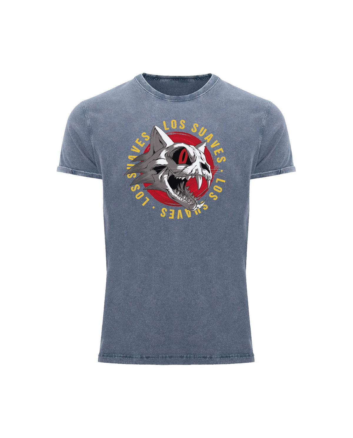 Los Suaves - Camiseta Denim "Calavera" Unisex Bicolor - D2fy · Rocktud - Los Suaves