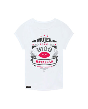 Manuel Carrasco - Camiseta Chica "1000 Batallas" Blanca - D2fy - Direct To Fans - Manuel Carrasco