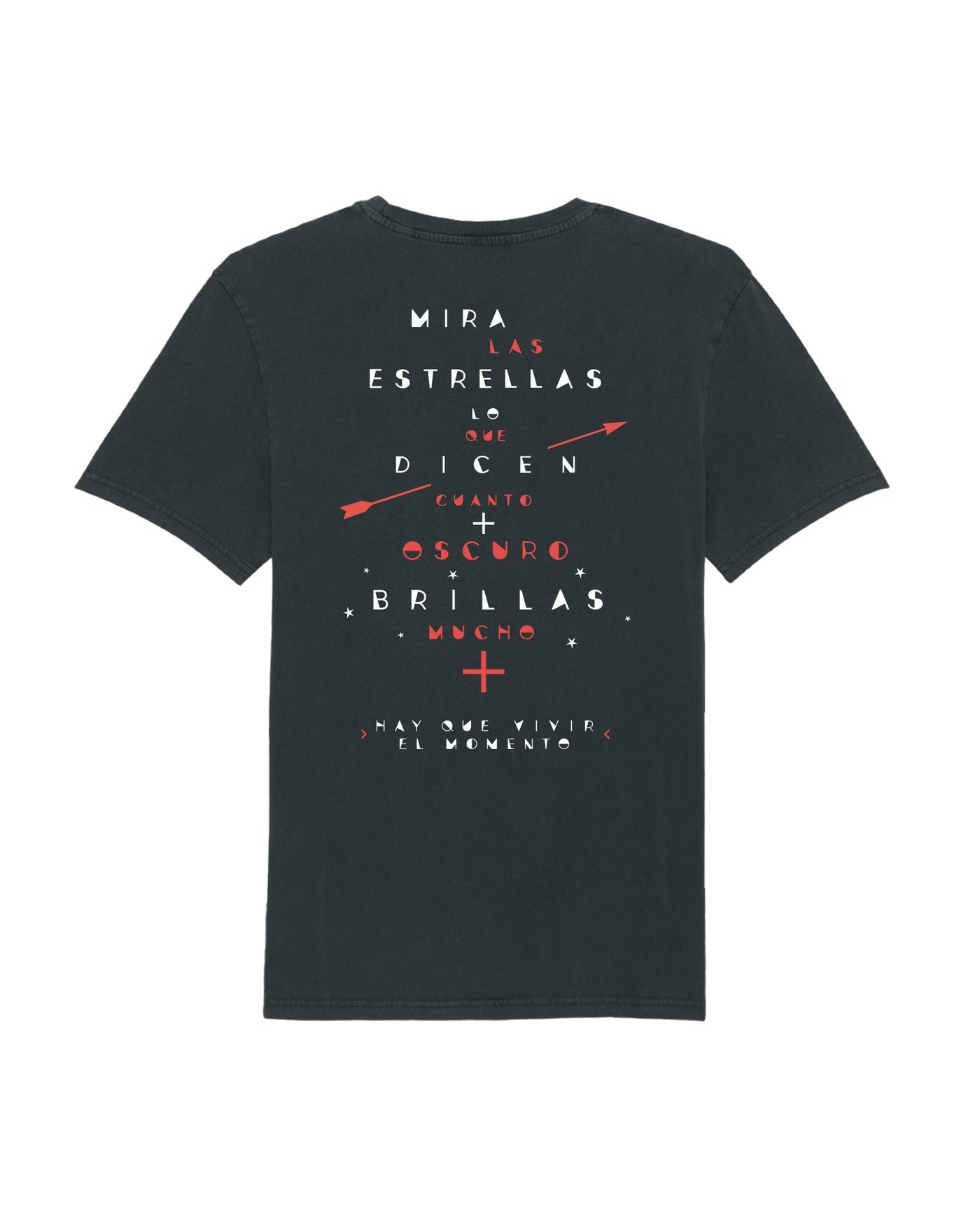 Manuel Carrasco - Camiseta "Hay que vivir el momento II - Corazón y Flecha" Unisex Negro Vintage - D2fy · Rocktud - Manuel Carrasco