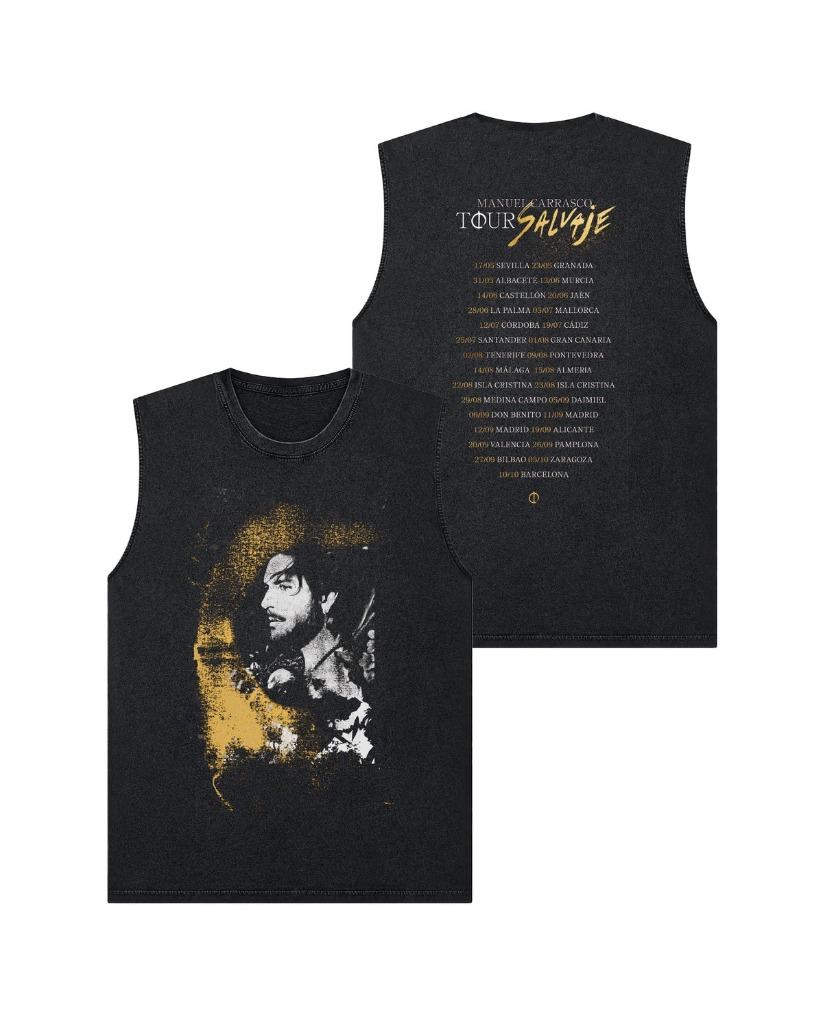 Manuel Carrasco - Camiseta Sin Mangas "Tour Salvaje" Negro Vintage - D2fy · Rocktud - Manuel Carrasco