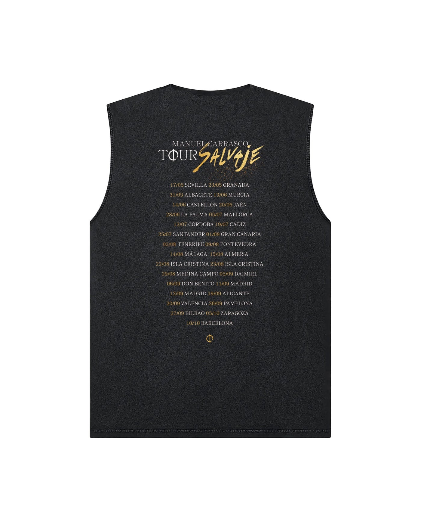 Manuel Carrasco - Camiseta Sin Mangas "Tour Salvaje" Negro Vintage - D2fy · Rocktud - Manuel Carrasco