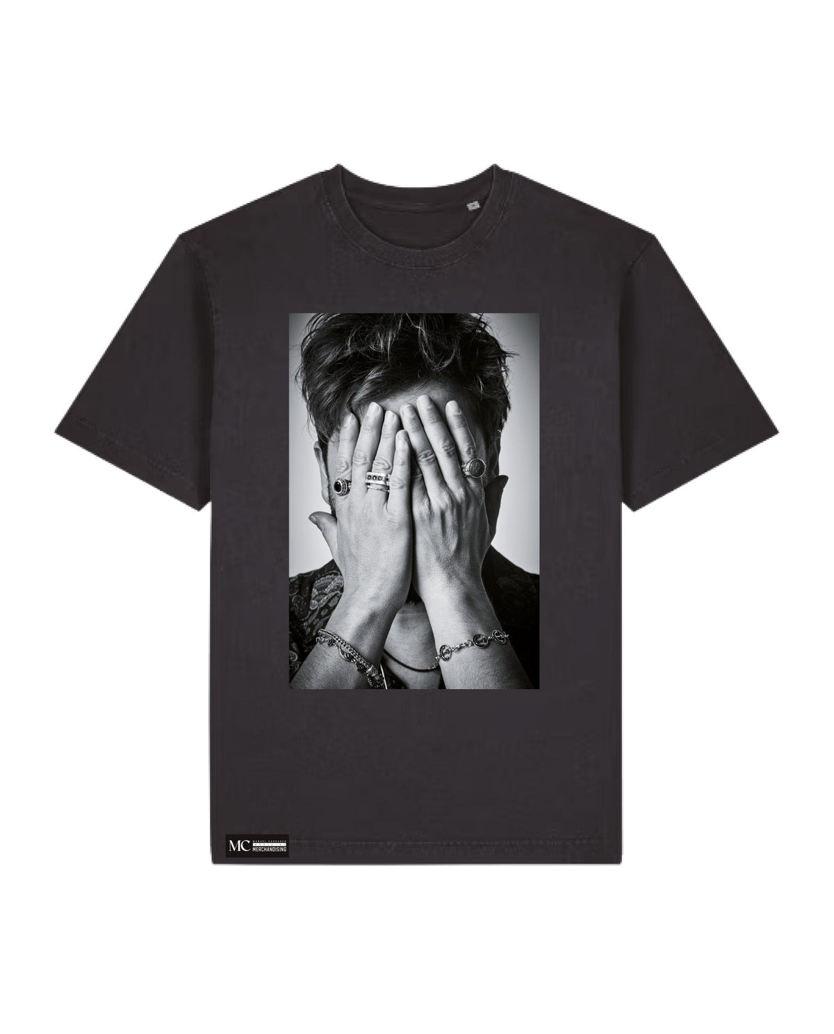 Manuel Carrasco - Camiseta Unisex "Foto Manos Cara" Negro Vintage - D2fy - Direct To Fans - Manuel Carrasco