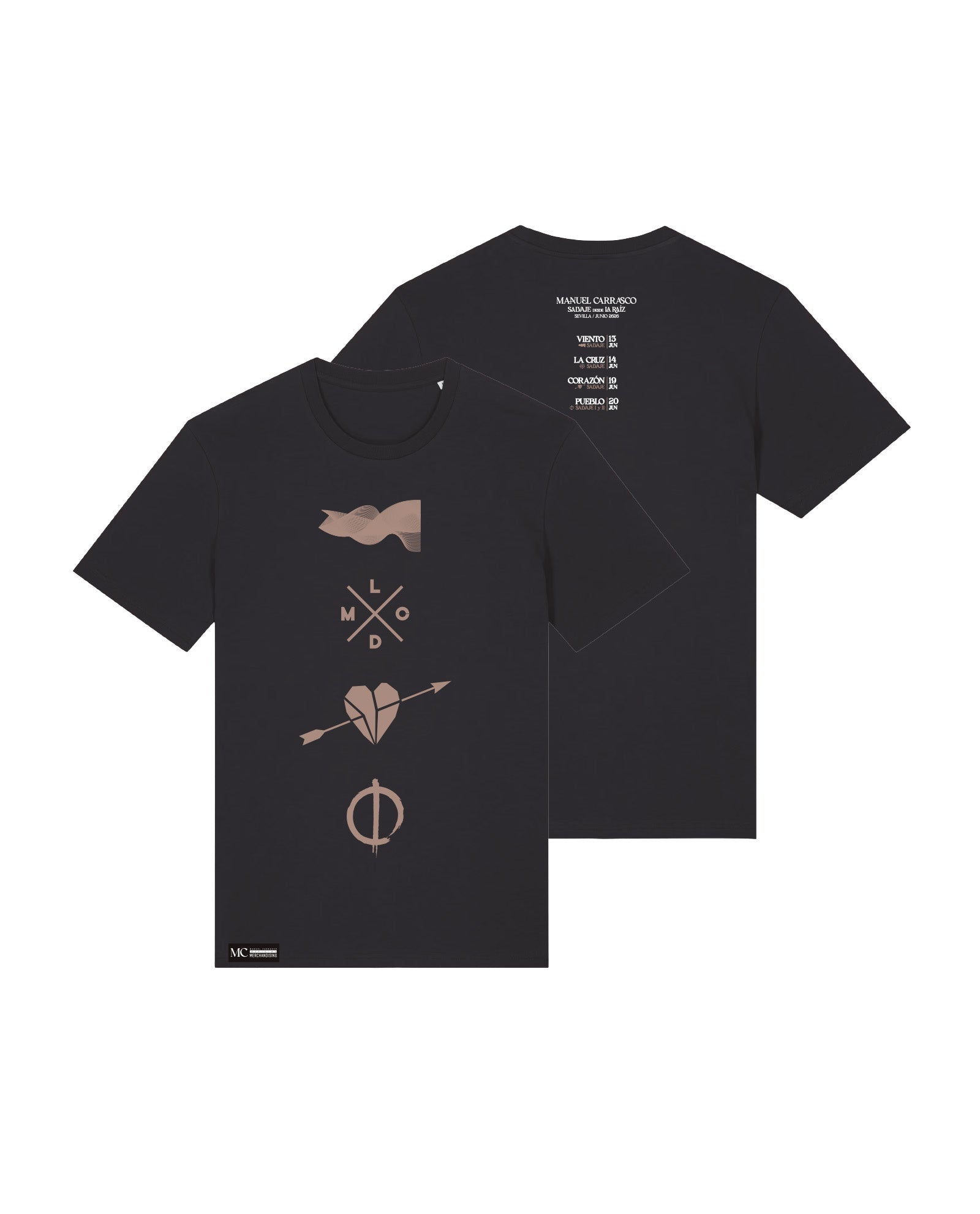 Manuel Carrasco - Camiseta Unisex "Salvaje desde la Raíz" Negra - D2fy - Direct To Fans - Manuel Carrasco